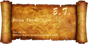 Boza Terézia névjegykártya