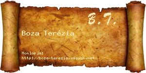Boza Terézia névjegykártya